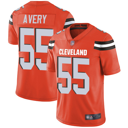 Cleveland Browns Genard Avery Men Orange Limited Jersey #55 NFL Football Alternate Vapor Untouchable